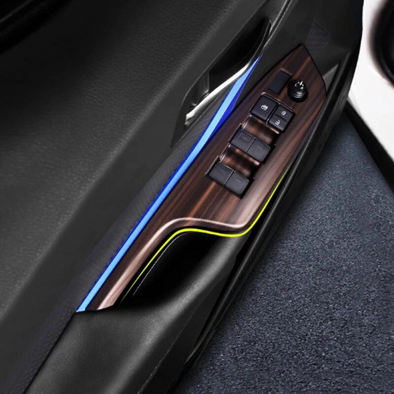 Для Toyota C-HR CHR 2016 2017 2018 панель стеклоподъемника рама охватывает панель стеклоподъемника Стайлинг автомобиля автомобильные аксессуары