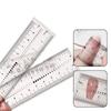 5pcs Nail Measure Ruler Transparent Nail Art Pvc Soft Ruler Nail Drill Rhinestone Jewelry Portable Measuring Equipment Tools