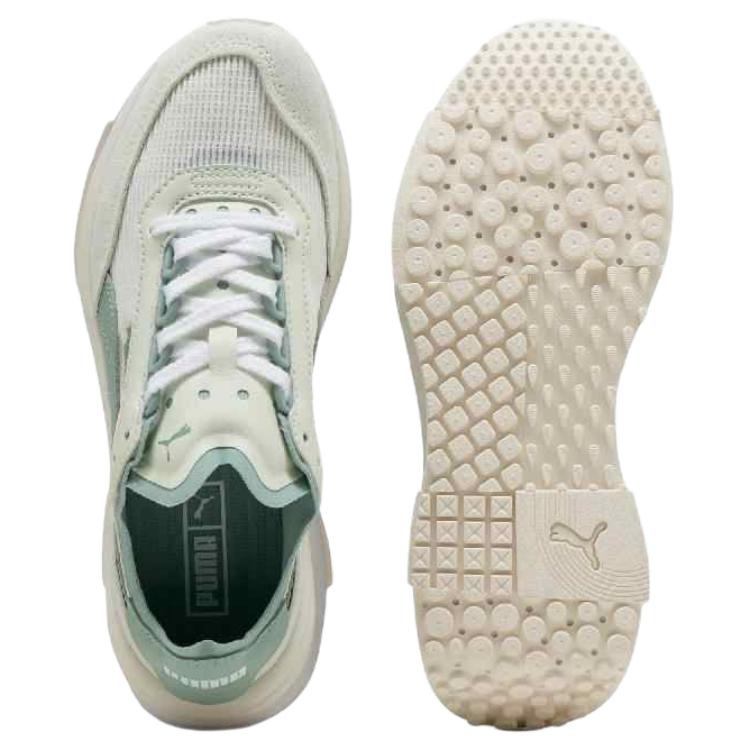 Puma Rider Elite Удобные Мягкие Износостойкие Низкие Повседневные Кроссовки Унисекс Повседневная Обувь Белый Зеленый 402922-03