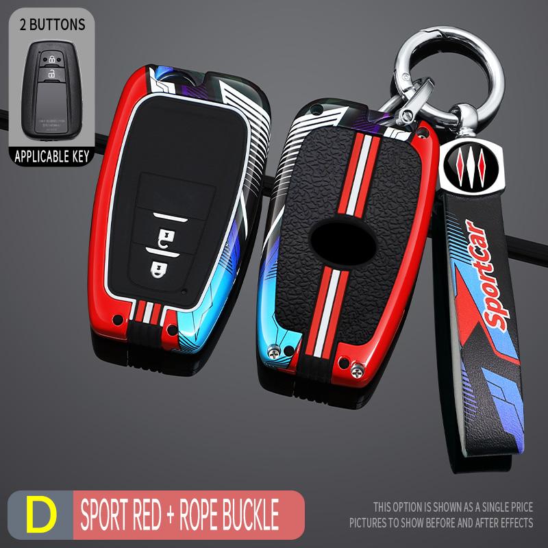 Car Key Case Cover Protective Shell Fob For Toyota Prius Camry Corolla C-HR CHR RAV4 Prado 2018 2022 Car Key Decoration Shell