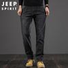 JEEP SPIRIT Men's Autumn/Winter Stretch Straight-Leg Loose Fit Jeans