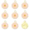 5Pcs Flower Daisy Pendant Alloy Drop Oil Charms For DIY Bracelet Earrings Making Jewelry Findings