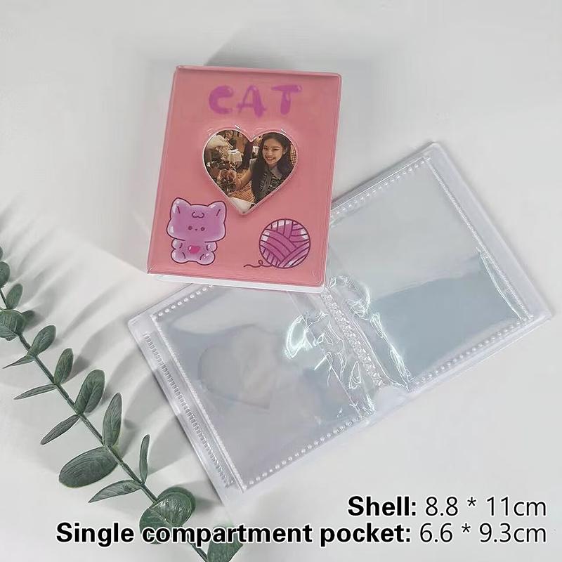 40 позиций K-pop биндер для фотокарточек 3 дюйма с вырезом в форме сердца 'Love' Книга коллекционера Держатель для фотокарточек айдолов Машина для переплета книг