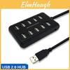 Исключительный 10-портовый высокоскоростной удлинительный кабель USB 2.0 с двухрядным концентратором-адаптером для ноутбука и ПК