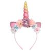 Market Sensibility Flower Decorated Unicorn Hair Band, Type 4, 1 Piece