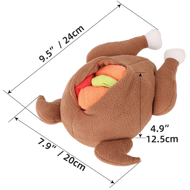 Игрушка для собаки и кошки, кормушка для дрессировки, индейка, плюшевая, товары для домашних животных, интерактивная головоломка-кормушка для собак, жевательные игрушки для собак с пищалкой, игрушки-прятки с едой