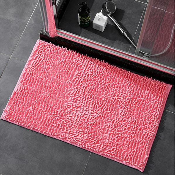 Luxury Soft Microfiber Shaggy Mats Bath Mat for Bathroom Anti Slip Bathroom Rug In The Toilet Absorbent Fur Bathroom Rug