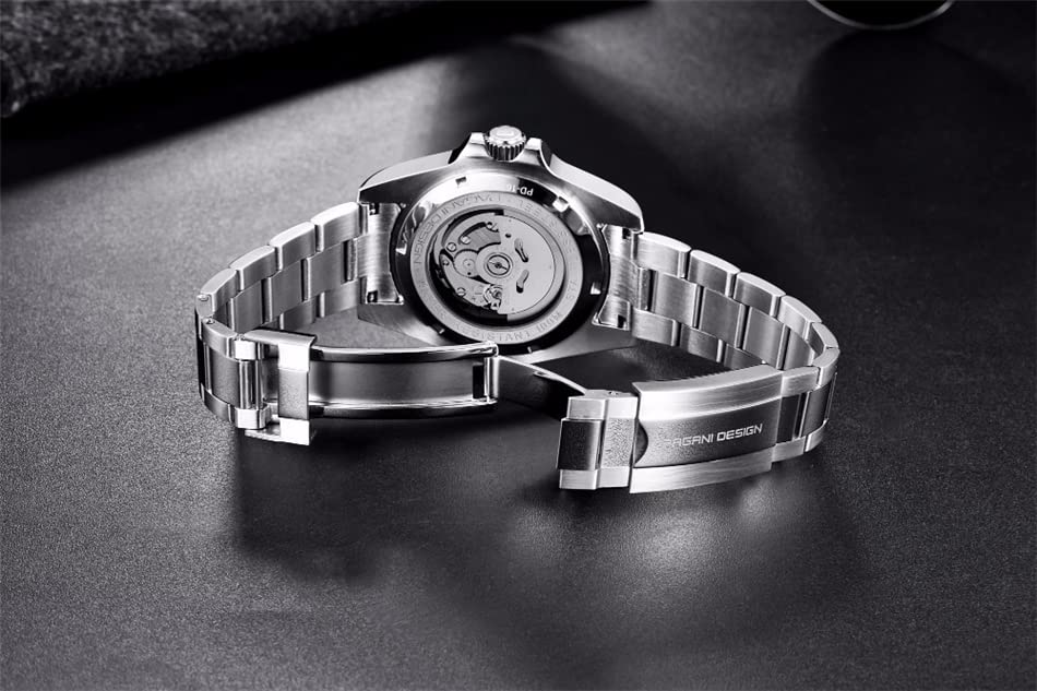 Часы PAGANI DESIGN Сделано в Японии Механизм SEIKO NH35 Yacht Master Divers Автоматический механический корпус с водонепроницаемым керамическим безелем Деловой деловой костюм