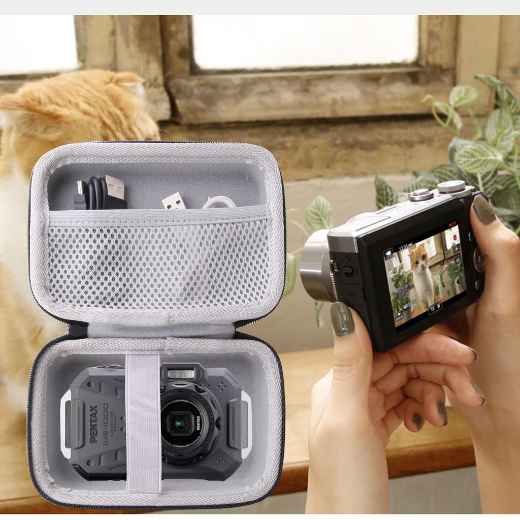 Чехол для хранения WERJIA, совместимый с водонепроницаемой цифровой камерой PENTAX, защитный чехол для хранения с PENTAX WG-1000 (Совместимость с WG-1000)