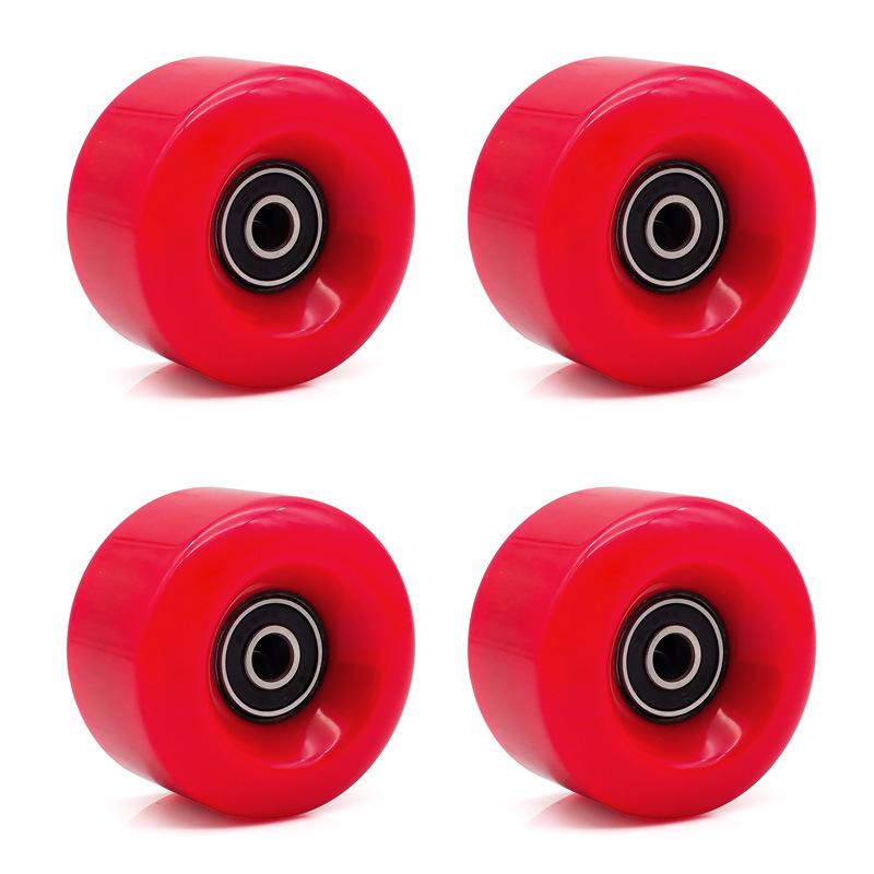 Double Row High-Elastic Shock Absorbing PU Four-Wheel Roller Skate Wheels - Non-Flashing, Universal Accessory