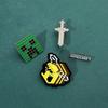 Мультяшный Креативный Персонализированный Игровой Периферийный Металлический Значок Мой Мир Крипер Пиксельный Стиль Пчела Меч Аксессуары