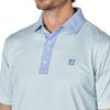 FootJoy Men's Diagonal Short Sleeve Cleric Golf Shirt, White, Size M (FJ-S25-S18, 34543-M)