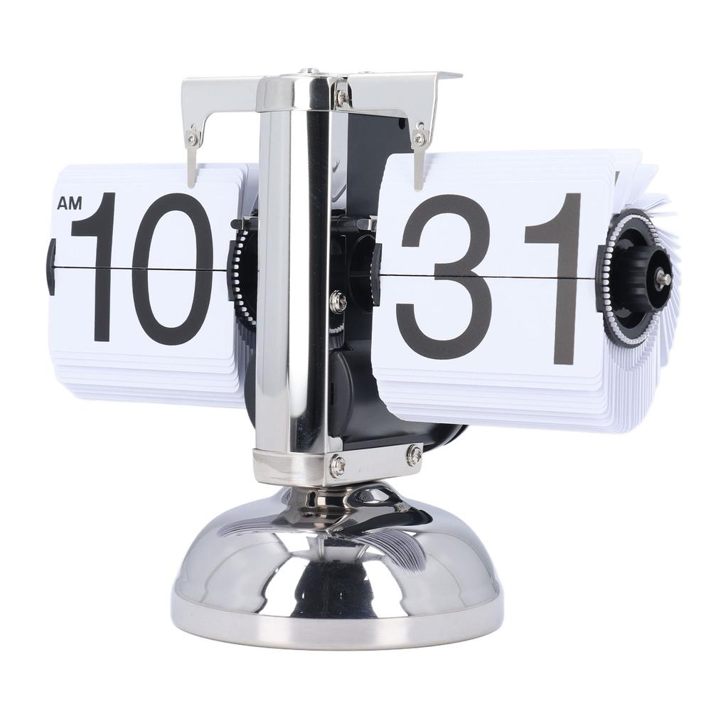 Винтажные цифровые откидные часы с питанием от батареи, регулируемое время, нержавеющая сталь, механические откидные часы