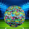 Custom Name Personalized Geometry Dash Print Size 5 Soccer Ball Training & Match Football, for Team, Kicking, Gift for Football