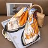 70 * 70cm Four Seasons Available New Women'S Versatile Professional Scarf Striped Silk Scarf Small Square Scarf Thin Decorative Scarf