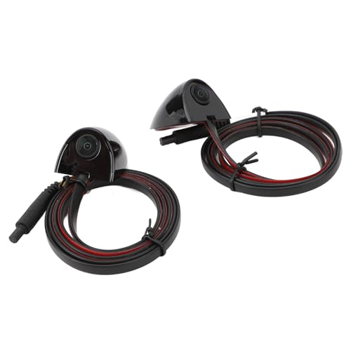 Камера слепых зон автомобиля с ночным видением, крепление на ленту, камера бокового обзора, система видеонаблюдения для камеры (черный)