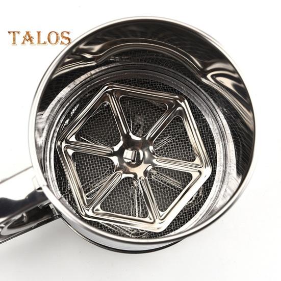 Сито для муки. Просеиватель для муки из нержавеющей стали. Ручной просеиватель для муки. Двухслойный сахарный шейкер с ручным прессом.