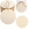 Large Unfinished Blank Natural Round Wooden Circles Tags Slices Ornaments Hanging Pendants For Christmas Decorations DIY Crafts