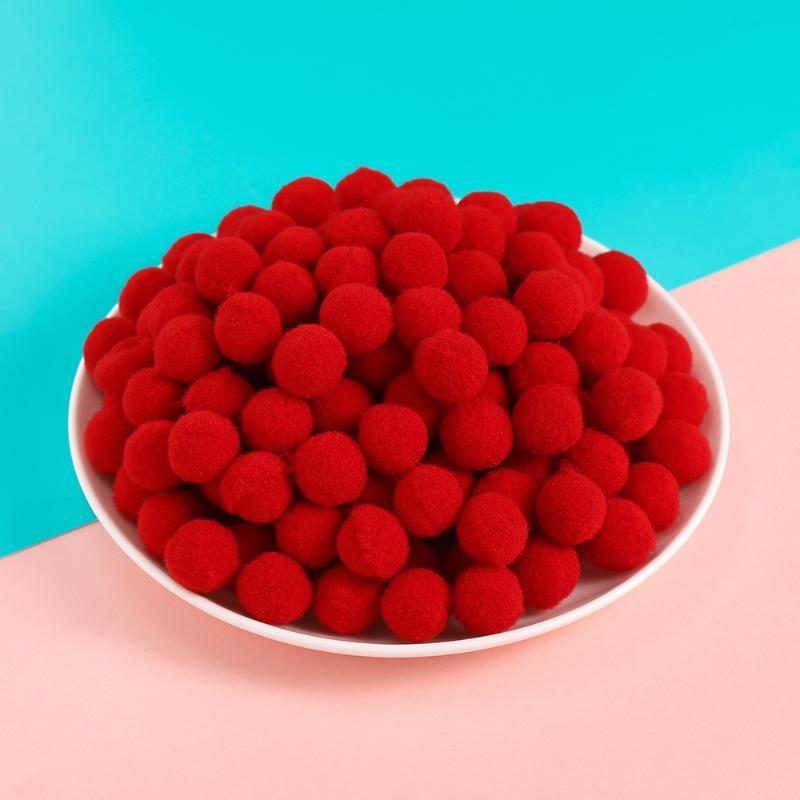 50 шт./упак. Разноцветные Полиэстеровые Шерстяные Помпоны Шарики DIY Аксессуары для Ручной Работы Ювелирные Изделия