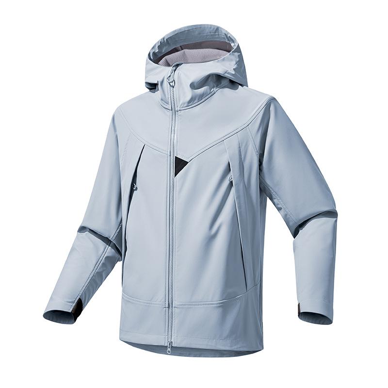 Spring and Autumn 2026 New Hooded Jacket Windproof Waterproof Anti-fouling Three-proof Breathable Outdoor Mountaineering Casual Jacket