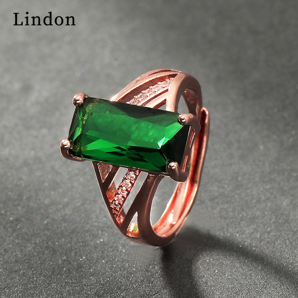 Классическое кольцо Lindon из медного сплава с цирконием, женские ювелирные изделия, свадебный подарок для вечеринки