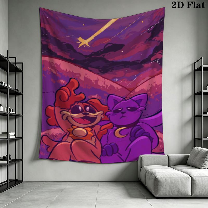 poppy playtime Wall Tapestry Aesthetic Wall Hanging Printed Fabric Blanket Decorative Tapestries for Bedroom Living Room Home Decor