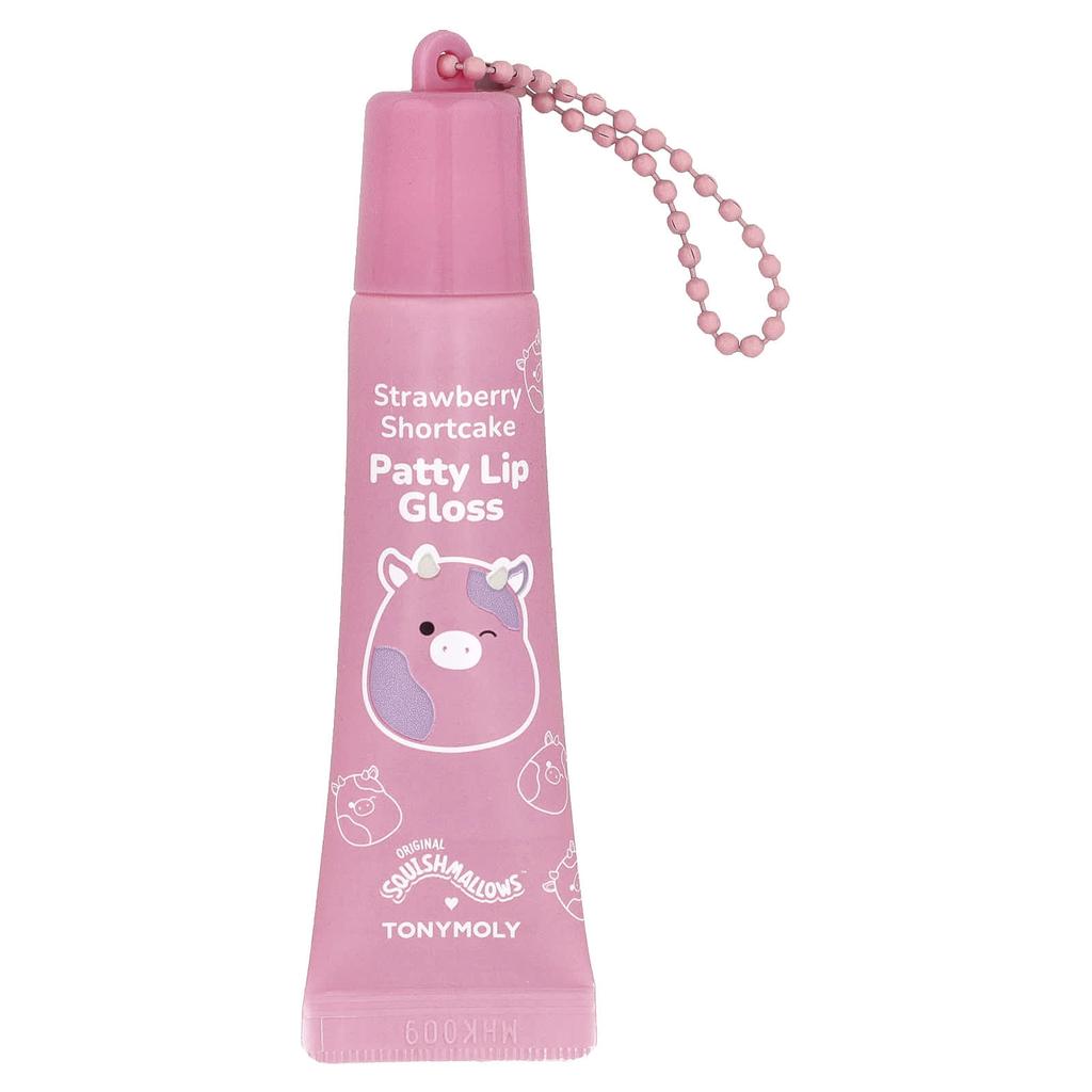 Tonymoly Оригинальные Squishmlows™, Патти Брелок Блеск для губ, Клубничный пирог, 11г