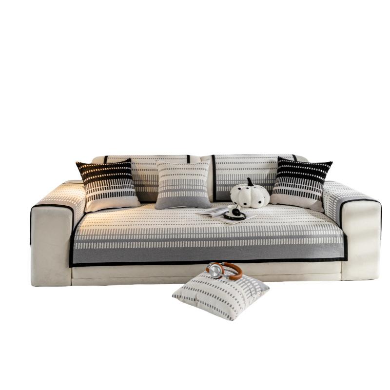 Nordic Wind Sofa Cushion  New Four-Season Universal Light Luxury Sofa Cover Non-Slip One-Piece Straight Seat Cushion