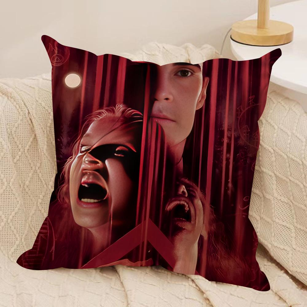 Twin Peaks FFire Walk Me Cushion Cover Silky Short Plush Invisible Zipper Dustproof Sofa Pillow Case For Home Decor