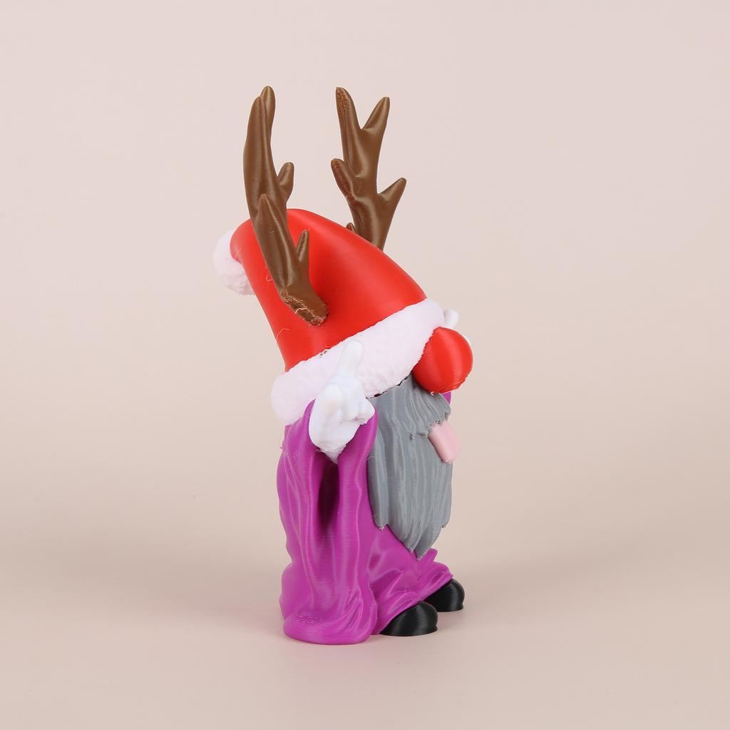 3D Printed Assembled Deer Antler Dwarf Figurine Model Toy