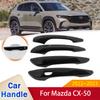 Наклейки-чехлы на ручки дверей Глянцевый черный для Mazda CX50 CX 50 CX-50 VA Автомобильные аксессуары для стайлинга кузова, защита от ржавчины