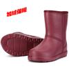 Флисовые теплые дождевые туфли женские легкие нескользящие резиновые сапоги хлопковые водонепроницаемые туфли резиновые туфли