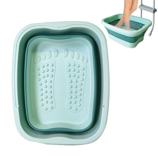 Yousheng Foldable Wash Basin Plastic Portable Pool Foot Bath Basin Kitchen Fruit Vegetable Washing Basin Footbath Tub Camping Laundry Car Wash Basin