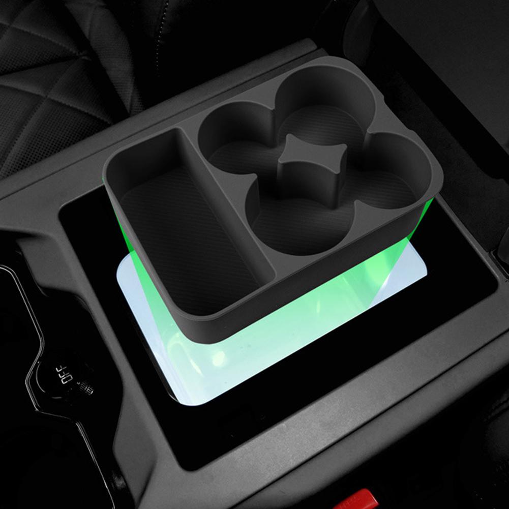 Car Central Control Refrigerator Silicone Pad Fit For BYD Leopard 8 Modified Auto Refrigerator Limit Fixed Grid Anti-slip Pad