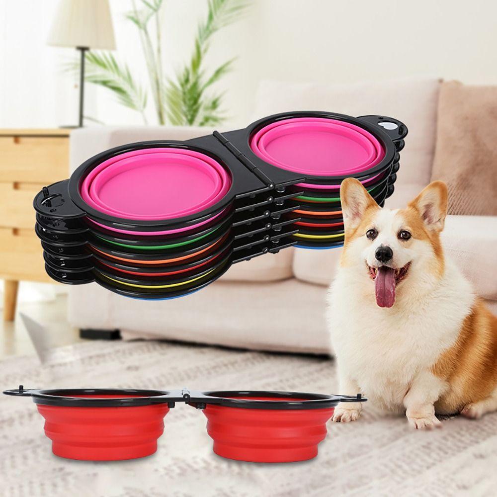 Складная миска для собак TPE Контейнер для корма для щенков Портативная миска-кормушка для собак Собака