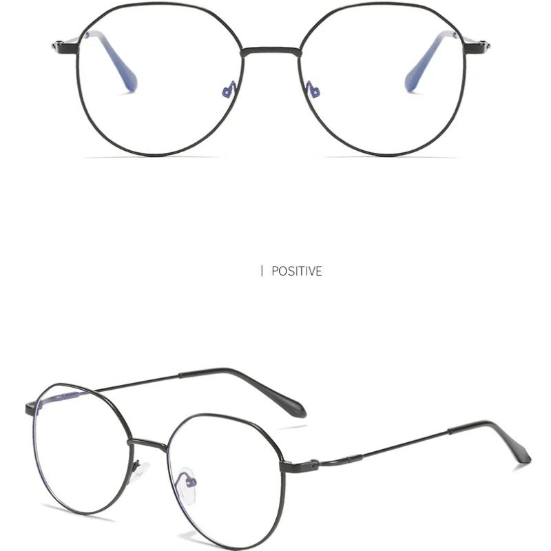 Metal Round Anti Blue Light Glasses Women Men Classic Square Eyeglasses Frames Transparent Computer Glasses  Feminino