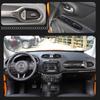 ABS Car Steering Wheel Headlight Switch Decoration Ring Central Air Vent Cover Stickers For Jeep Renegade 2017-2020 Car Exterior Accessories