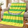 Anime Assassination Classroom Cartoon Throw 240g Flannel Blanket, Suitable for Sofas, Beds, Offices, Exquisite Gift Blankets