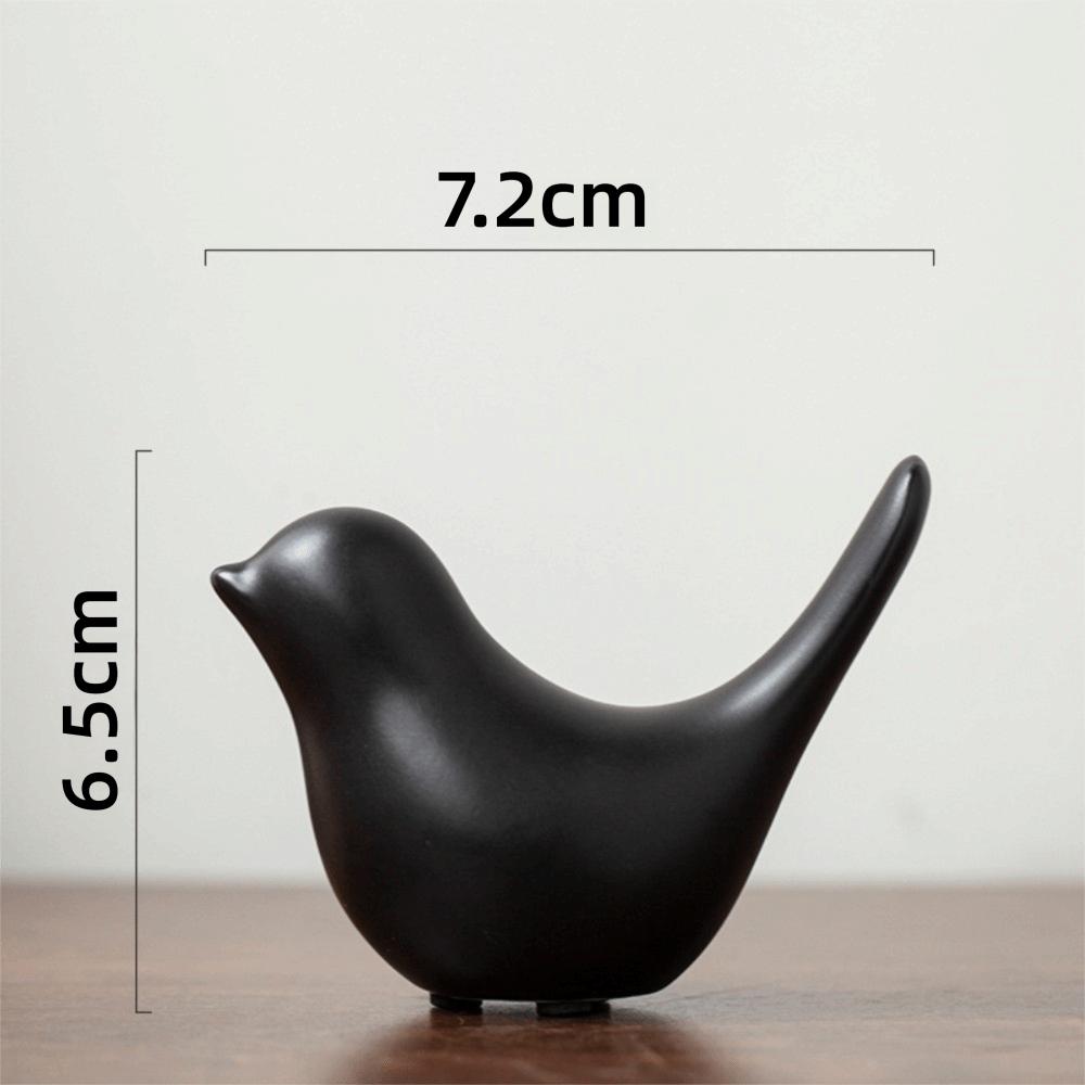Black White Bird Sculpture Nordic Style Animal Statue Ornaments Bird Ceramic Figurines Home Decor