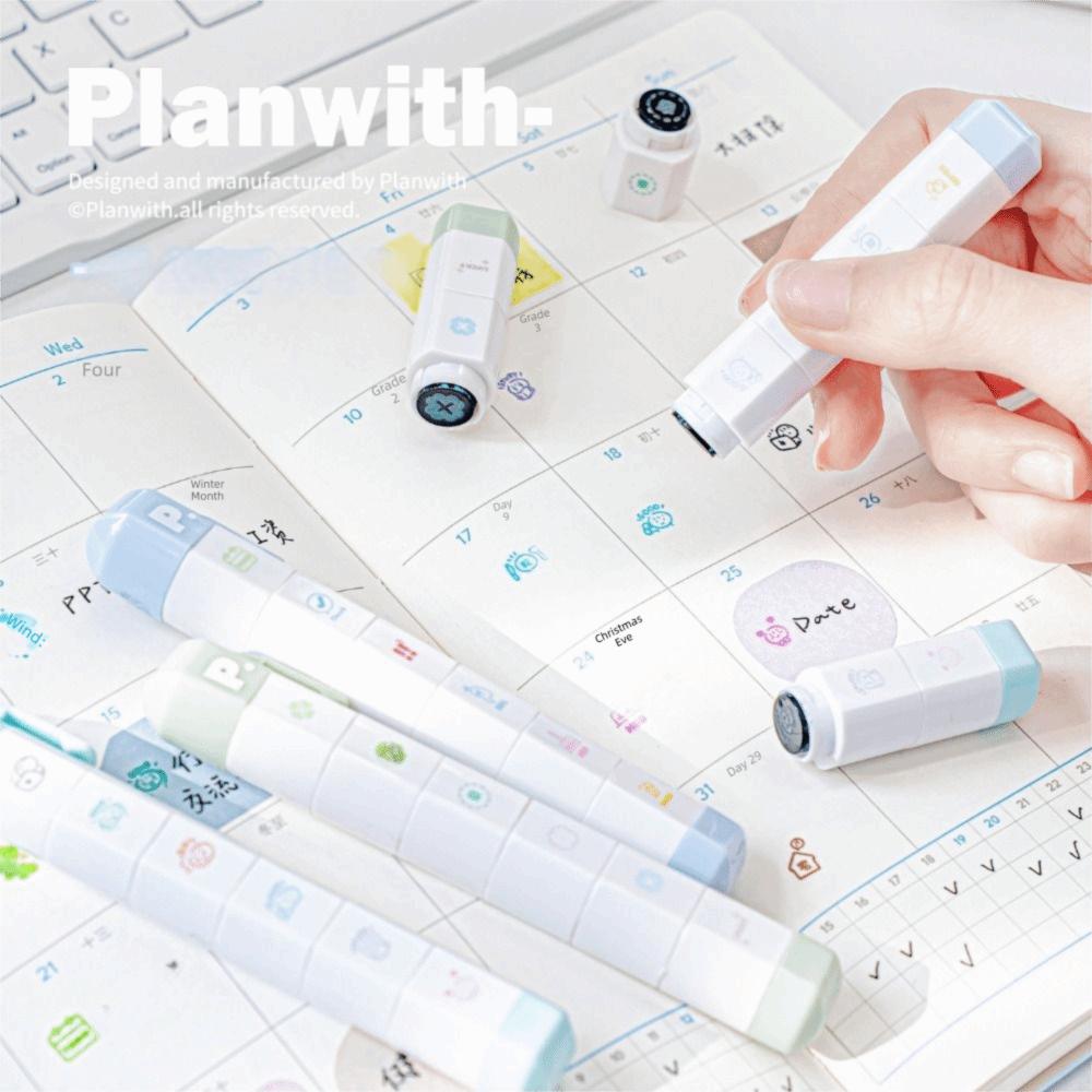 Cartoon To Do List Journal Stamp Detachable Diary Seal Cute Seal Pen  Kids Gift School Stationery