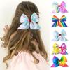 5 шт. детские заколки для волос градиентного цвета в радужную полоску с бантом Декор заколки для волос для девочек аксессуары для волос обратно в школу Рождественский подарок