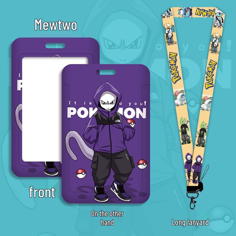 Cartoon Lanyard ID Holder for Students: School, Bus, Meal, or Work Badge