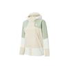 Color Block Zipper Hooded Water Shell Three-In-One Fleece Jacket Women Jackets Green 962347607-3