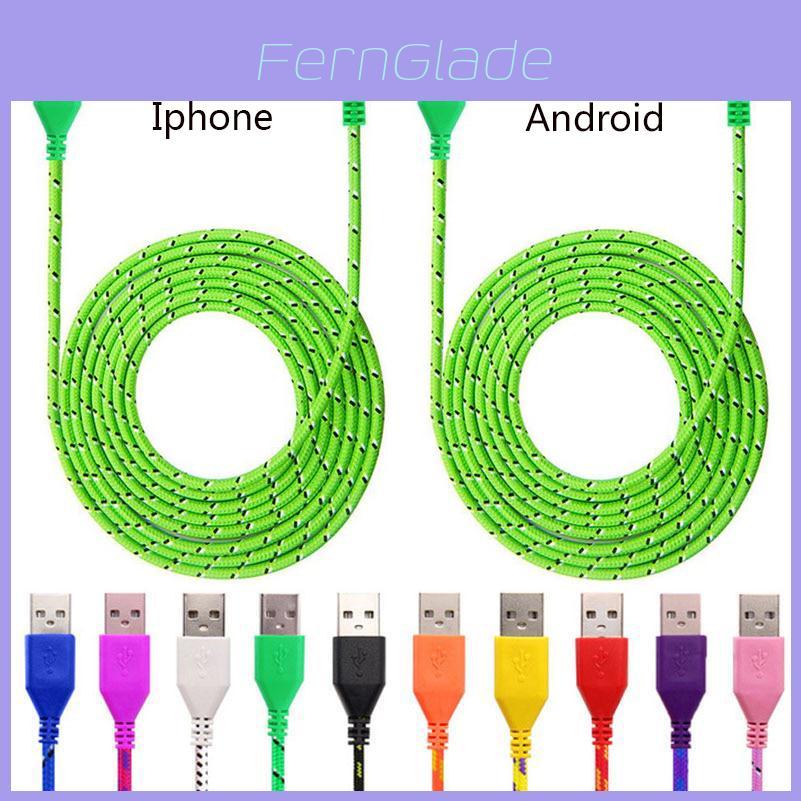 1м 3м 2м Нейлоновый плетеный кабель Micro USB для зарядки для телефона Android iPhone