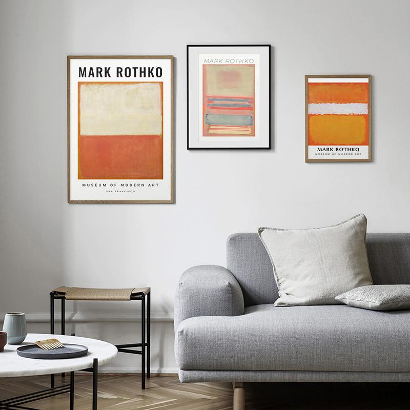 Марк Ротко классический абстрактный холст плакат и принт настенная живопись декоративная картина Современная гостиная украшение дома