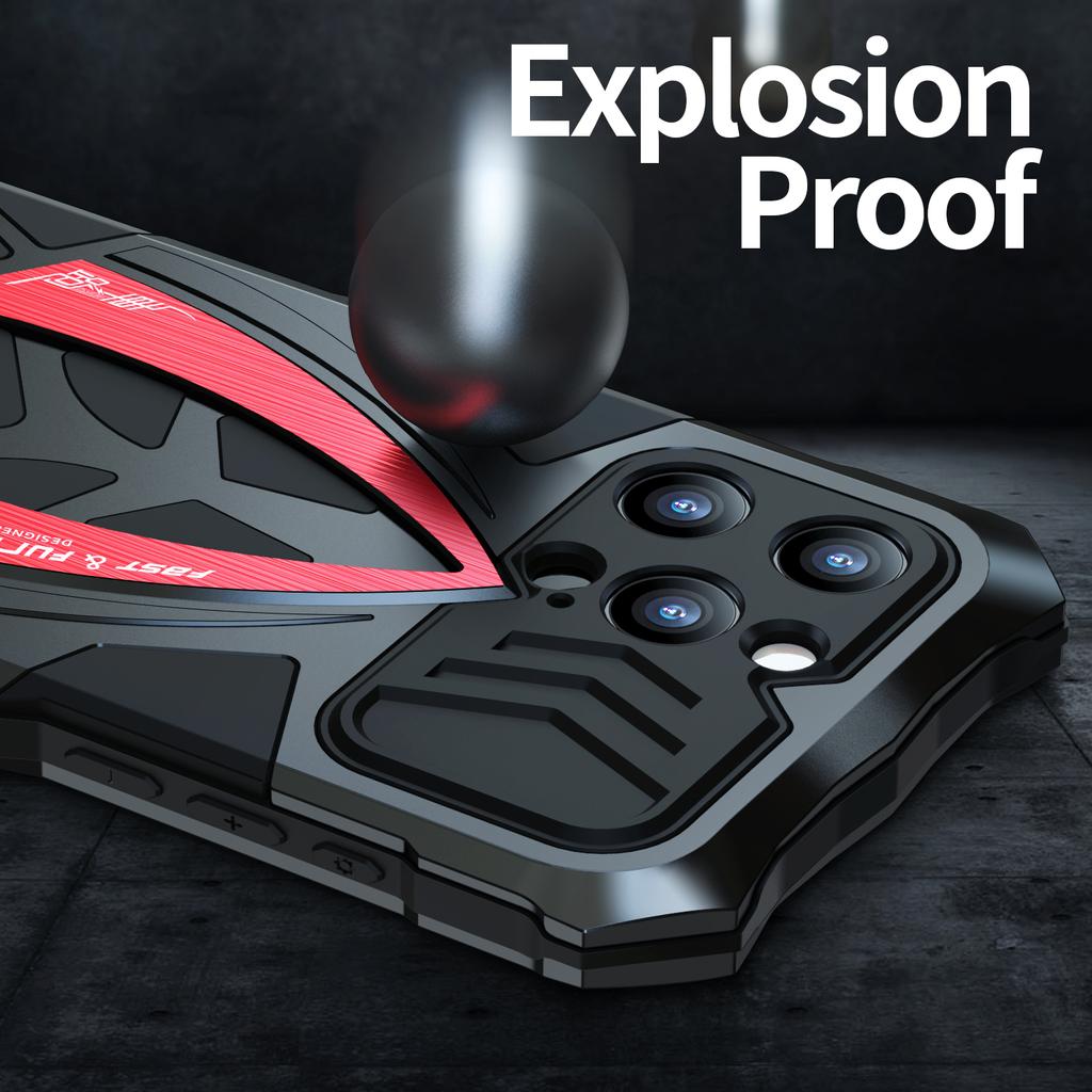 Luxury Armor Metal Phone Case for Iphone 15 Pro Max 14 13 Military Heavy Duty Full Cover Shockproof Funda with Protector Cover