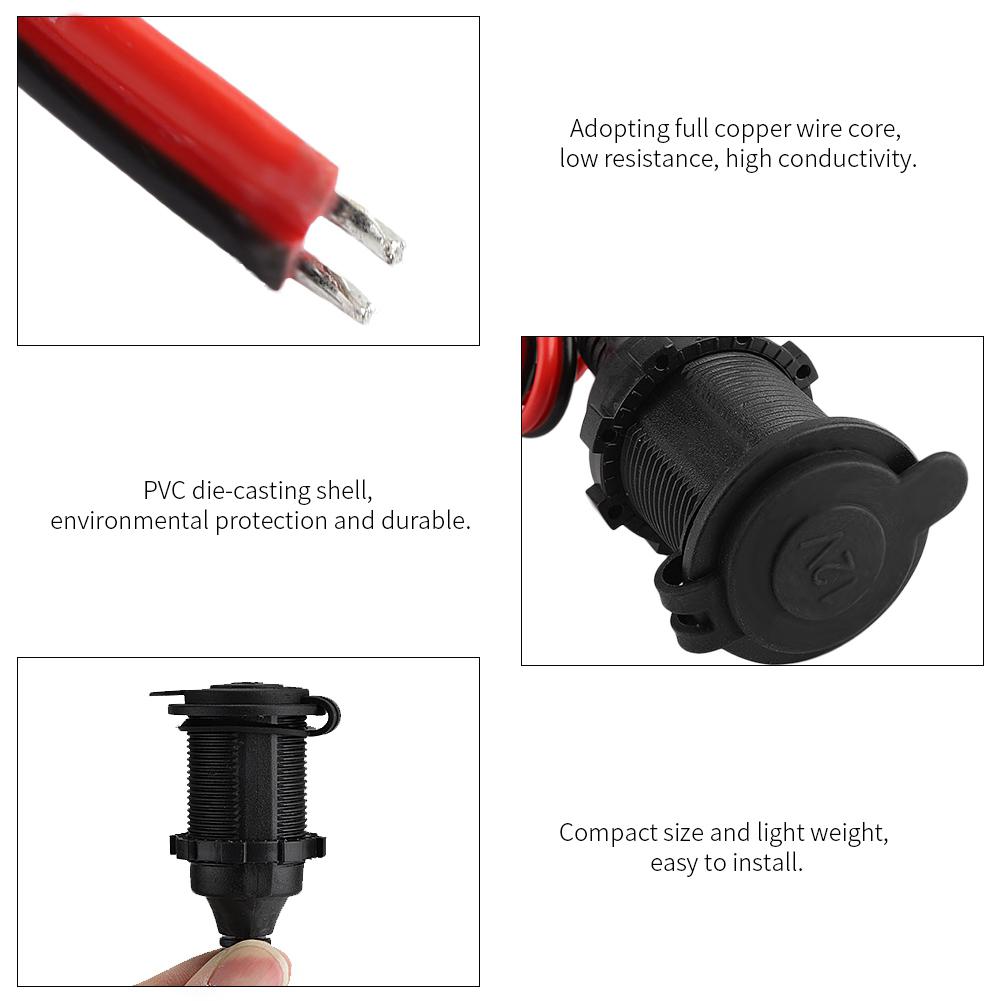 Автомобильный кабель прикуривателя, гнездовой разъем адаптера, вилка