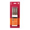 Micron Fineliner Pens 3-Pack 045mm Black Ink Archival Permanent Professional Drawing Writing Smudgeproof Waterproof Crafting