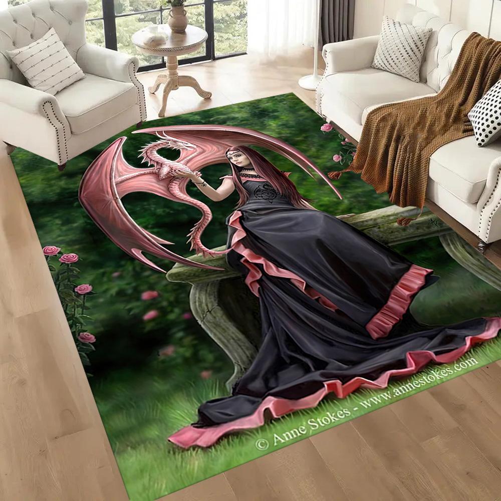 Gothic Style Floor Mat Perfect for Balcony Dormitory Study room Dining Room Antislip Carpet Office home decor Gift for Festivals