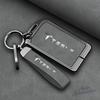 ALN1 Zinc Alloy Leather Car Key Case Cover Shell Keychain For Tesla Model 3 Model S Model X Model Y Keyring Auto Interior Accessories